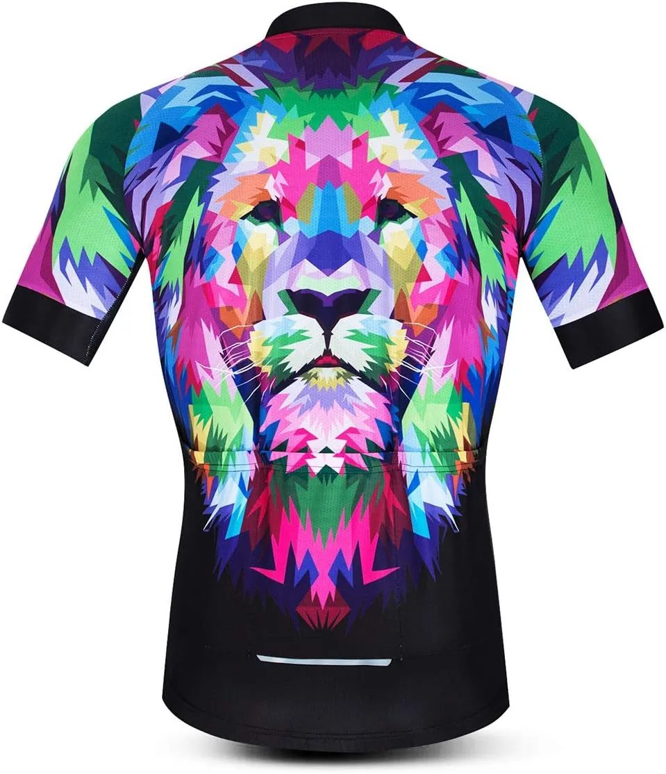 Cycling Jersey Men, Short Sleeve Bike Shirts Biking Clothse Bicycle Tops - Breathable Quick Dry, S-3XL