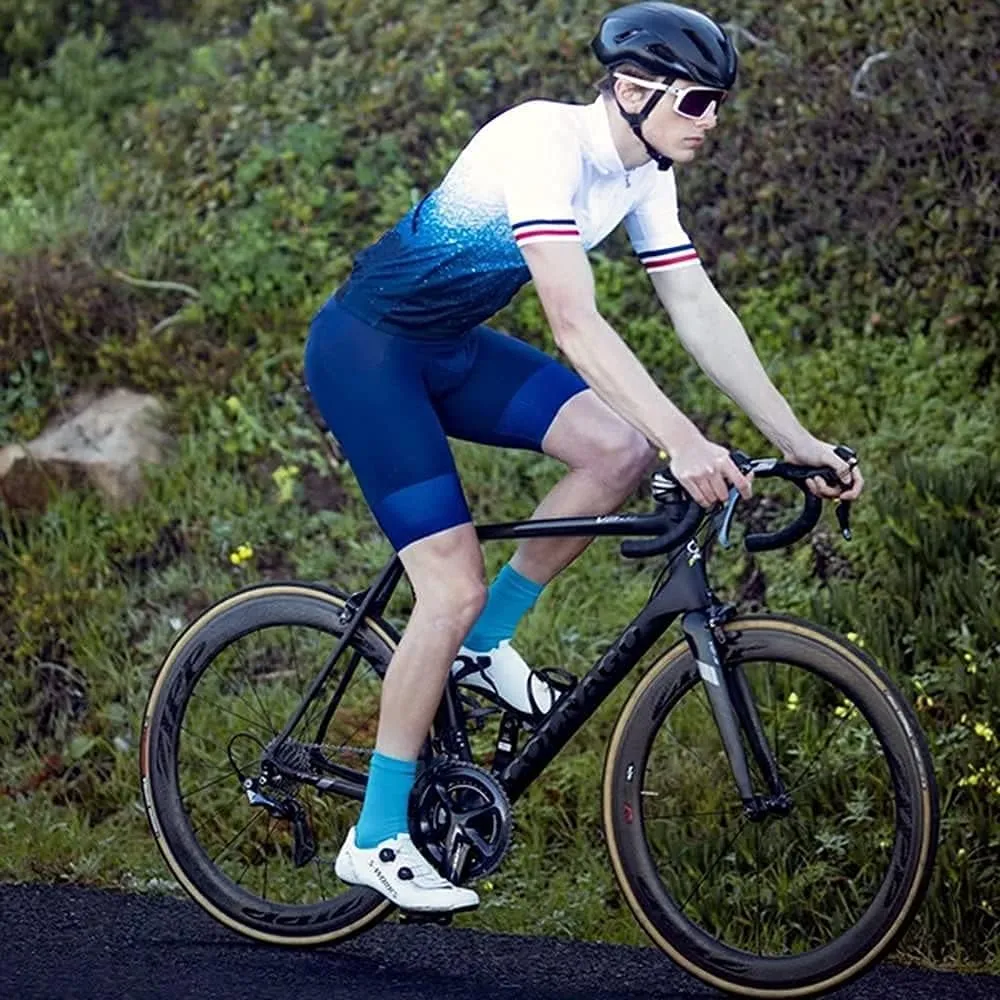 Cycling Jersey Men Short/Long Sleeve Bike Biking Shirts Full Zip with Pockets Road Bicycle Clothes