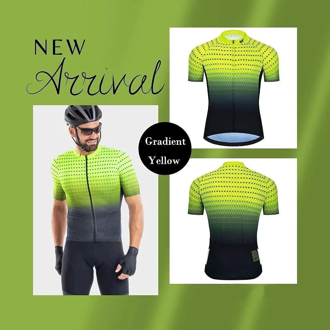 Cycling Jersey Men Short/Long Sleeve Bike Biking Shirts Full Zip with Pockets Road Bicycle Clothes