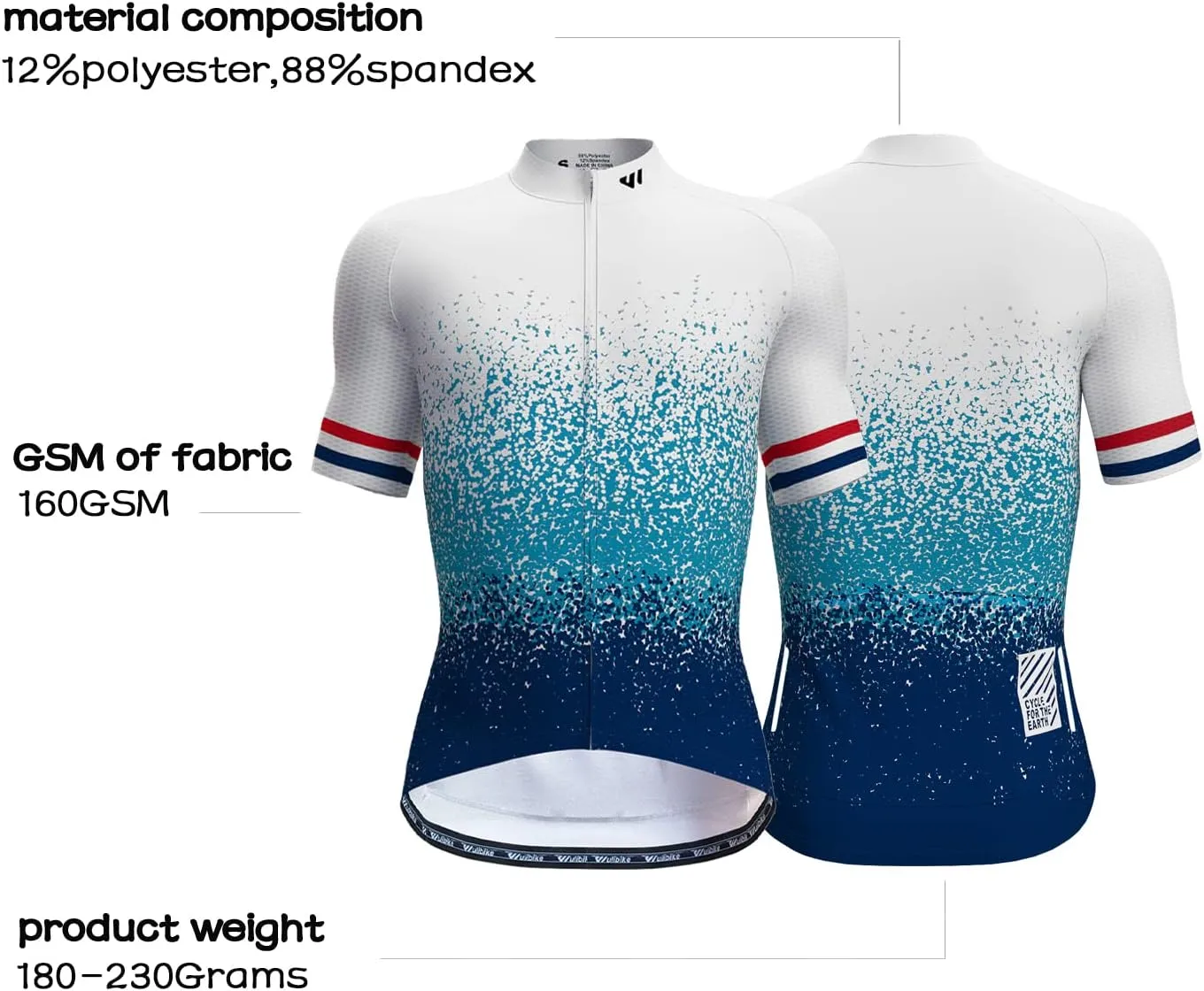 Cycling Jersey Men Short/Long Sleeve Bike Biking Shirts Full Zip with Pockets Road Bicycle Clothes