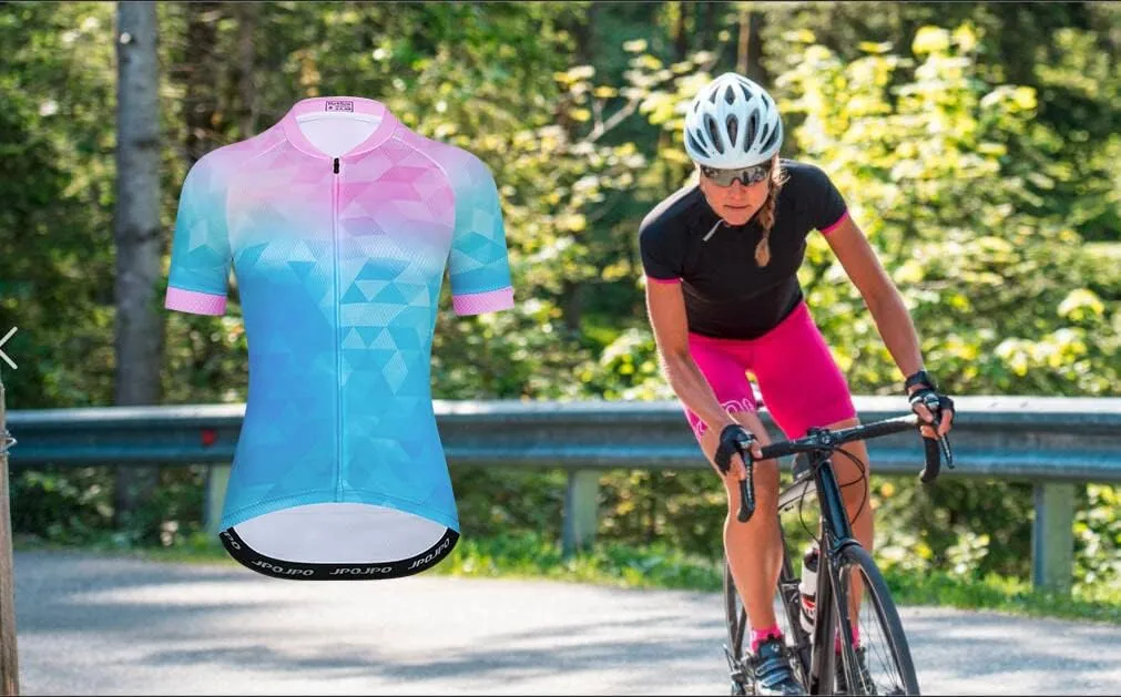 Cycling Jersey Women, Short Sleeve Ladies Bike Shirt Bicycle Clothing for Biking Biker MTB Cyclist Dirt BMX Road Mountain