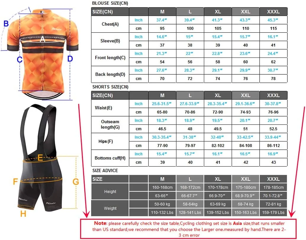 Cycling Kits for Men Cycling Jersey Set Uniform Clothes Bike Bicycle Shirt 3D Gel Pad Cushion Bibs Shorts