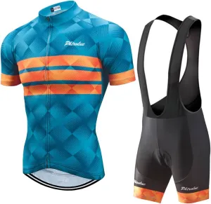 Cycling Kits for Men Cycling Jersey Set Uniform Clothes Bike Bicycle Shirt 3D Gel Pad Cushion Bibs Shorts