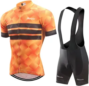 Cycling Kits for Men Cycling Jersey Set Uniform Clothes Bike Bicycle Shirt 3D Gel Pad Cushion Bibs Shorts