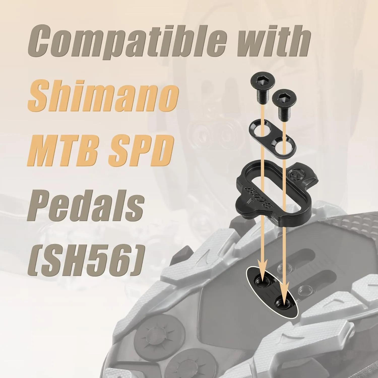 CyclingDeal Bike Cleats Compatible w/Shimano MTB SPD Pedals SM-SH51 & SM-SH56 | Single & Multi Release SPD Cleats for Cycling Shoes for Indoor Cycling Spinning & Plates for Mountain MTB Bicycle Shoes