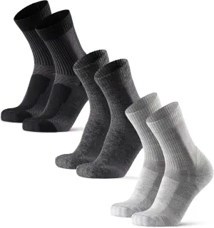 DANISH ENDURANCE Merino Wool Light Hiking Socks, Cushioned & Moisture Wicking Hiking Socks, Men, Women & Kids, 3 or 5 Pack