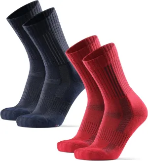 DANISH ENURANCE Premium Outdoor Hiking Socks, Merino Wool, Men & Women, 2-Pack