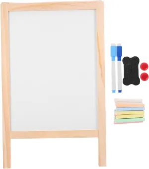 DECHOUS Kids Chalkboard Easel Whiteboard for Kids Student Board Learning Chalk Drawing Board