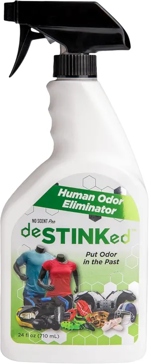 deSTINKed Human Odor Eliminator | Spray & Play Triple-Action Formula | Safe for Clothing, Fabrics, & Gear | 24oz | Made In USA