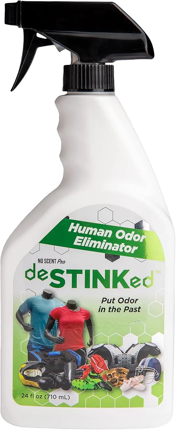 deSTINKed Human Odor Eliminator | Spray & Play Triple-Action Formula | Safe for Clothing, Fabrics, & Gear | 24oz | Made In USA