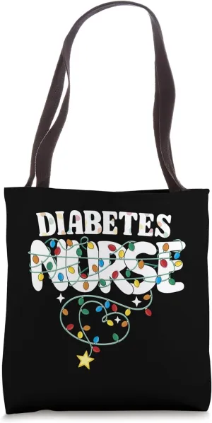 Diabetes Nurse Christmas Endocrinology Nursing NP RN Squad Tote Bag