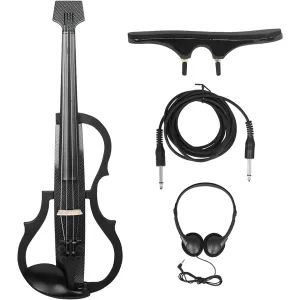 Dickly 4/4 Full Size Electric Violin, Advanced Stringed Instrument, Great Gift for Violin Lovers, Teens with Rest, Style D