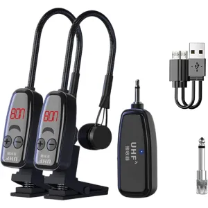 Dickly Saxophone Microphone UHF Microphone Handheld Professional Mini Microphone Saxophone Microphone Trumpet Cello Universal Voice Amplifier