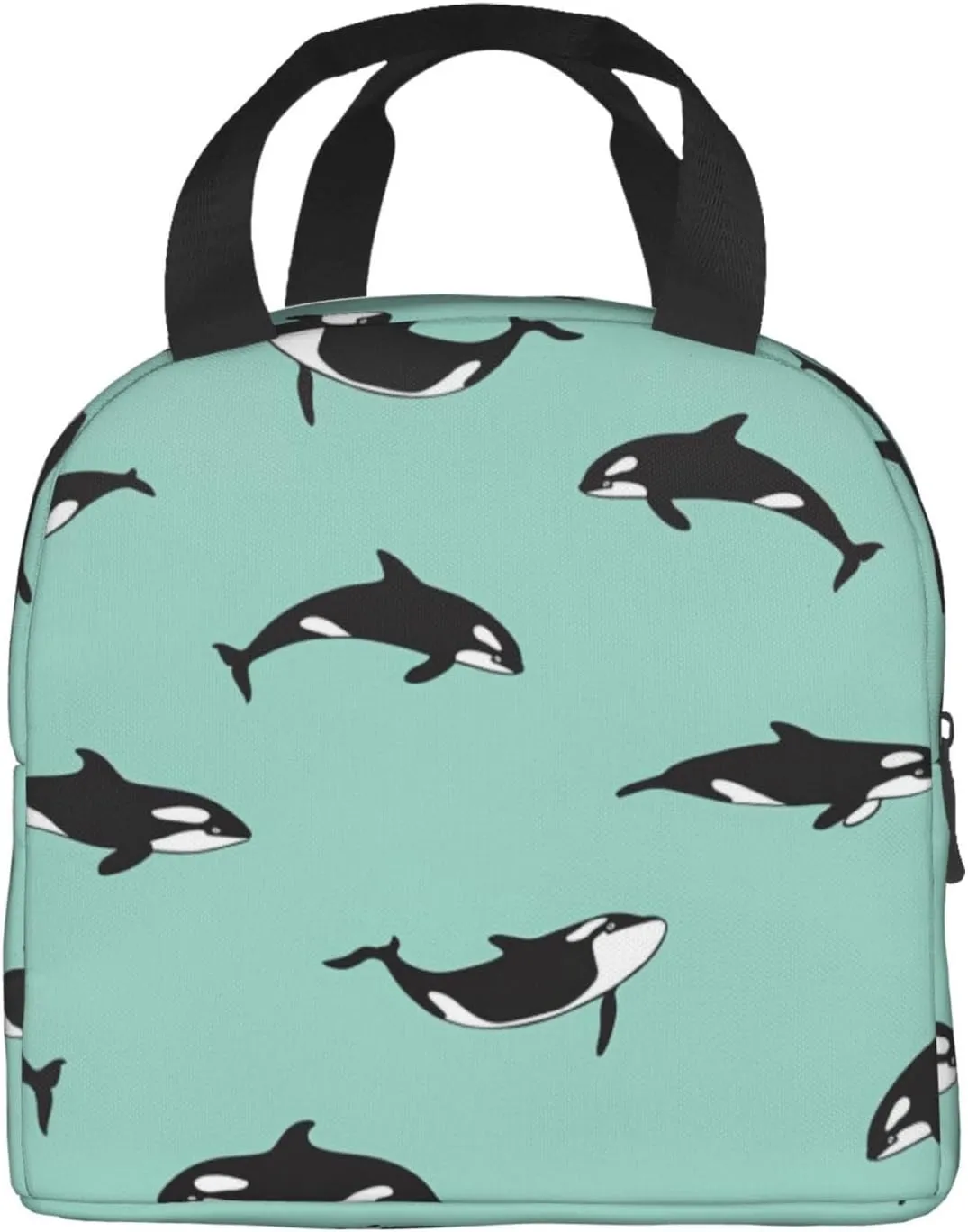 DJnni Pacific Ocean Whale Lunch Bag For Women Men, Leakproof Reusable Lunch Box,Lunch Cooler Tote For Office Outdoor Picnic
