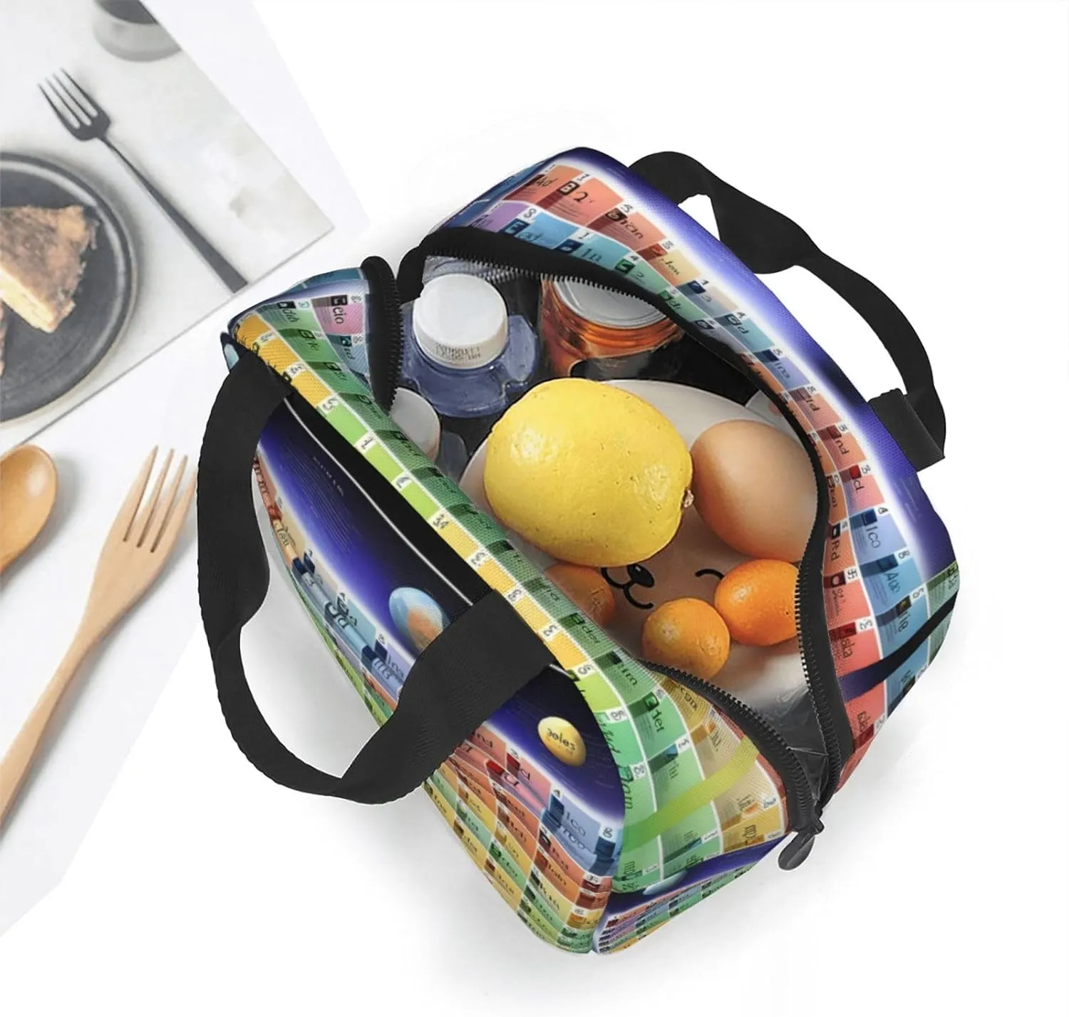 DJnni Periodic Table Of Elements Lunch Bag For Women Men, Leakproof Reusable Lunch Box,Lunch Cooler Tote For Office Outdoor Picnic