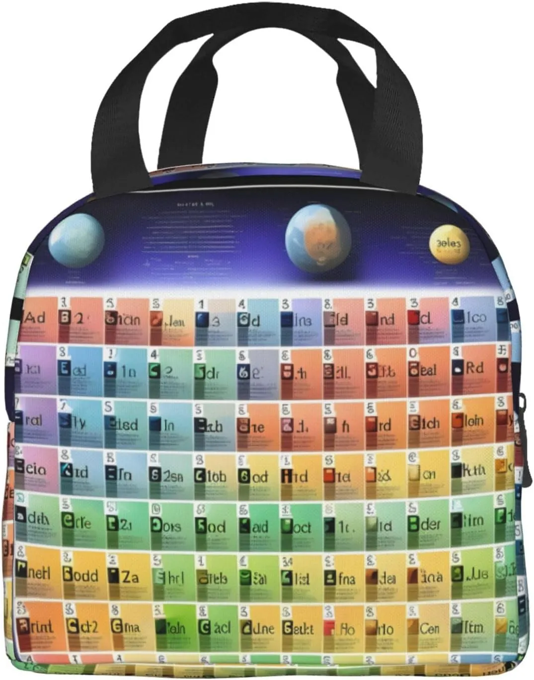 DJnni Periodic Table Of Elements Lunch Bag For Women Men, Leakproof Reusable Lunch Box,Lunch Cooler Tote For Office Outdoor Picnic