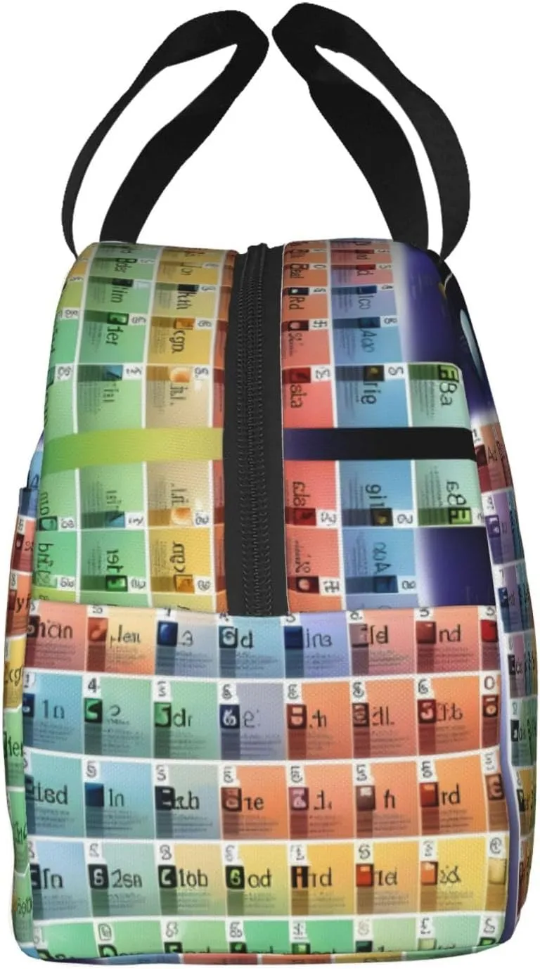 DJnni Periodic Table Of Elements Lunch Bag For Women Men, Leakproof Reusable Lunch Box,Lunch Cooler Tote For Office Outdoor Picnic