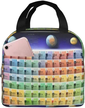 DJnni Periodic Table Of Elements Lunch Bag For Women Men, Leakproof Reusable Lunch Box,Lunch Cooler Tote For Office Outdoor Picnic