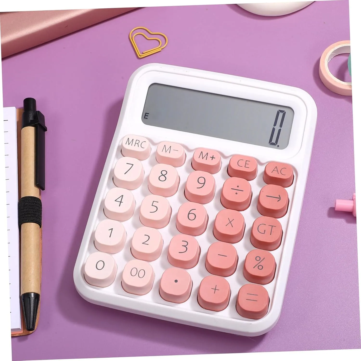 DOITOOL Large Display Calculator Digits Cute Design for Office Easy to Press Buttons Slip Resistant Base for Stability for Students Finance Managers