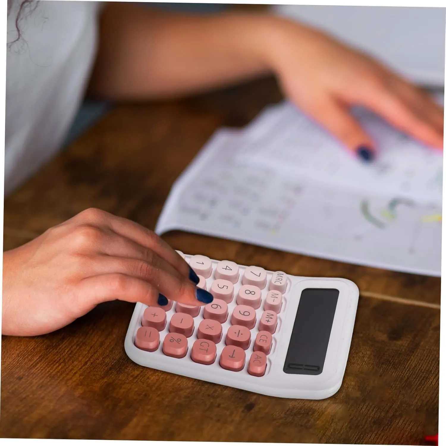 DOITOOL Large Display Calculator Digits Cute Design for Office Easy to Press Buttons Slip Resistant Base for Stability for Students Finance Managers