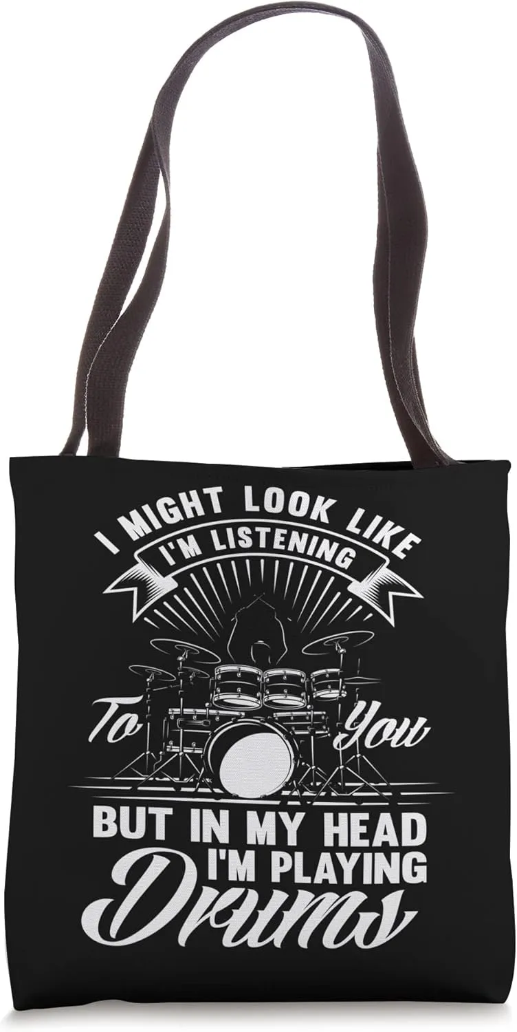 Drummers Hobby Drum Fans Drumming Band Member Drummer Tote Bag