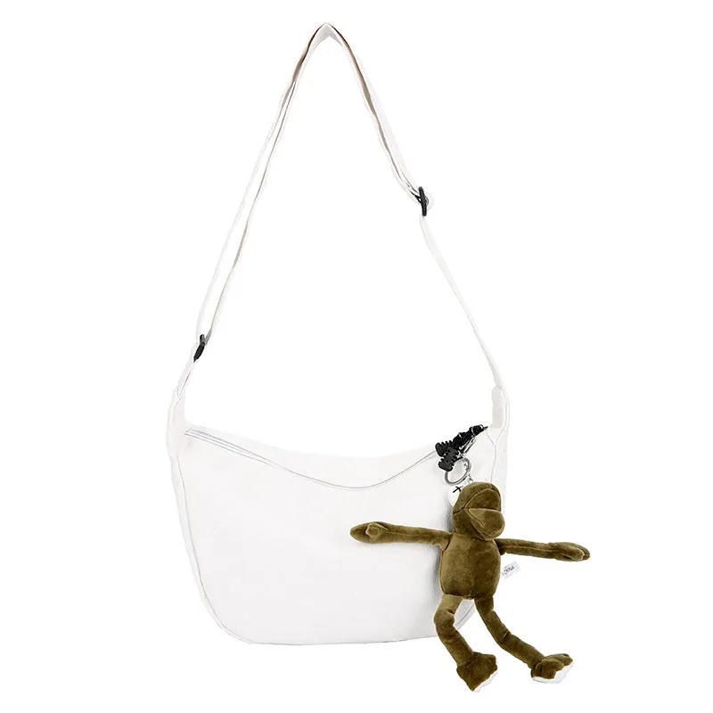 Dumpling Korean Style Large Capacity Canvas Crossbody Bags