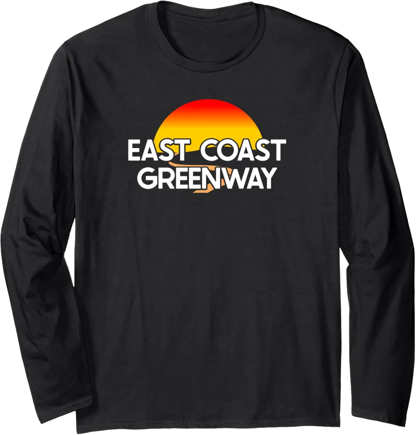 East Coast Greenway USA Rail Trail Biking Long Sleeve T-Shirt