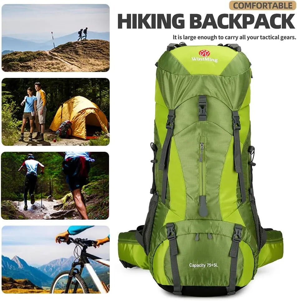 Easy-to-use with Waterproof Stable Men Backpack for Hiking Wintming Shoes 75L Camping Rain Backpack Warehouse Cover Women