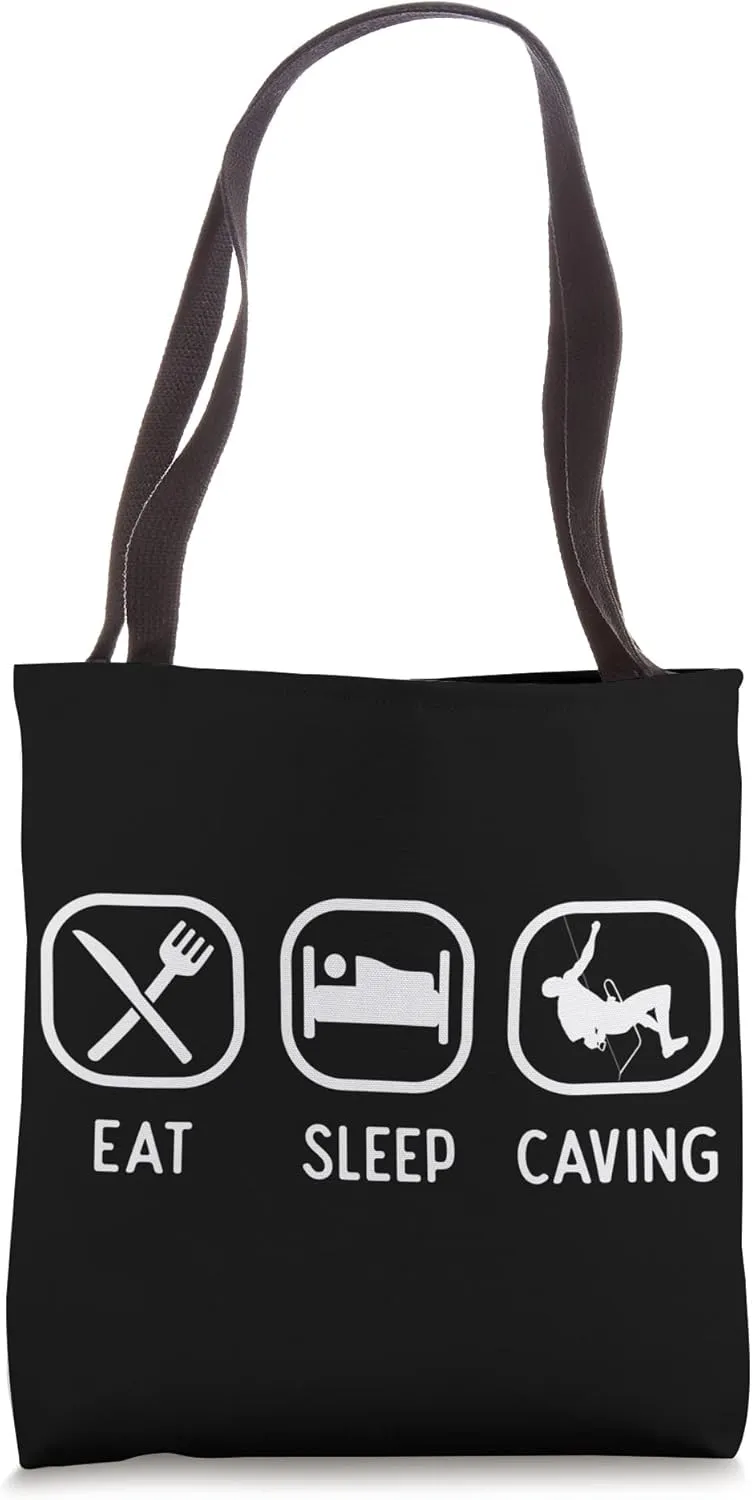 Eat Rest Caving Speleology Caves Spelunking Tote Bag