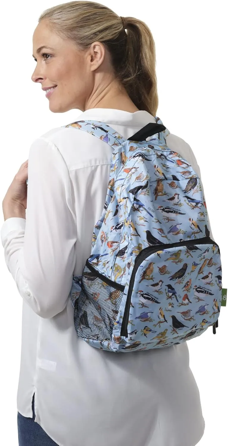 ECO CHIC Hiking Lightweight Packable Backpack - Foldable Daypack for Travel & Hiking & Outdoor Adventures - Waterproof Backpack from Recycled Materials (Puffins Teal)
