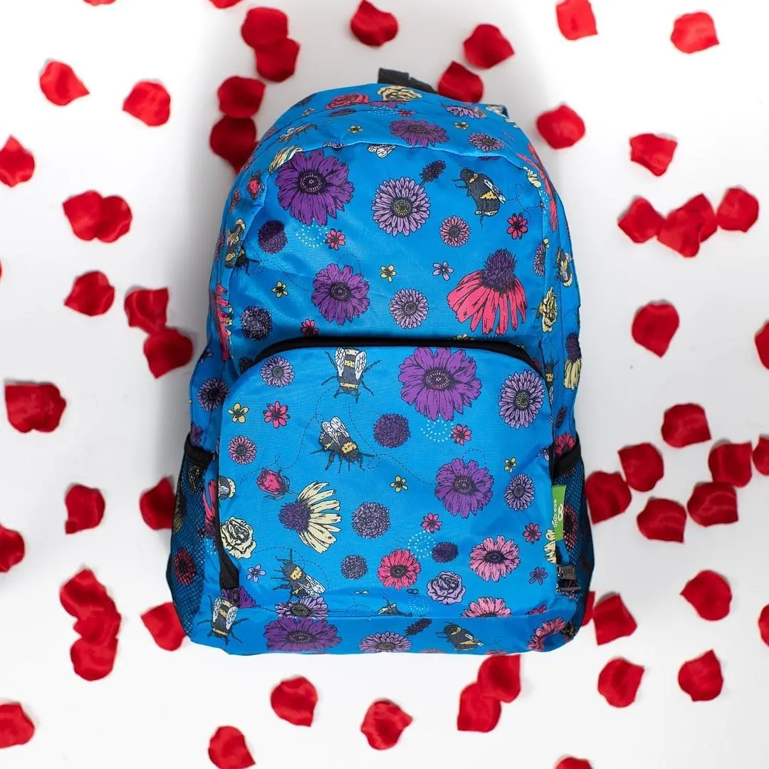 ECO CHIC Hiking Lightweight Packable Backpack - Foldable Daypack for Travel & Hiking & Outdoor Adventures - Waterproof Backpack from Recycled Materials (Puffins Teal)