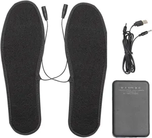 Electric Heated Insoles 35-44 Yards Rechargeable Heating Boot Insole Feet Warmer Pads for Winter Skiing Walking Outdoor