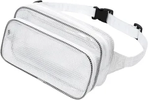 Electrician Belt Bag, Transparent PVC Waist Bag, Clear Fanny Pack, Anti Static Cleanroom Toolbag for Concerts Engineer Repairman,10.63inchx3.94inchx6.69inch
