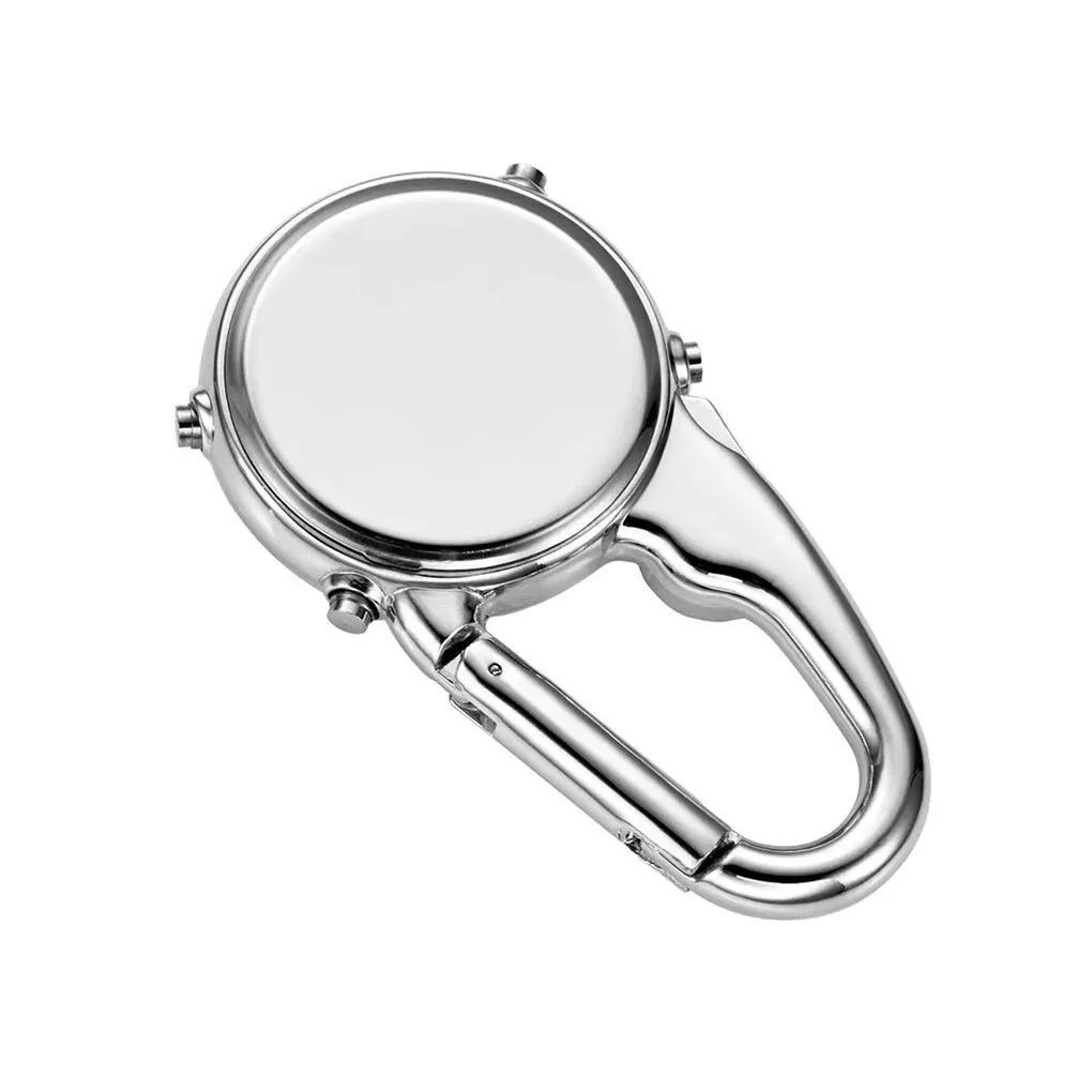Electronic Luminous Carabiner Clip Watch - Outdoor Clock with Compass Design