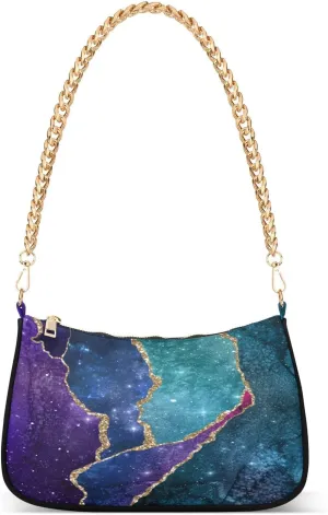 Emelivor Shoulder Bag for Women Shoulder Handbags with Zipper Closure Chain Small Purses Crossbody Bags for Women