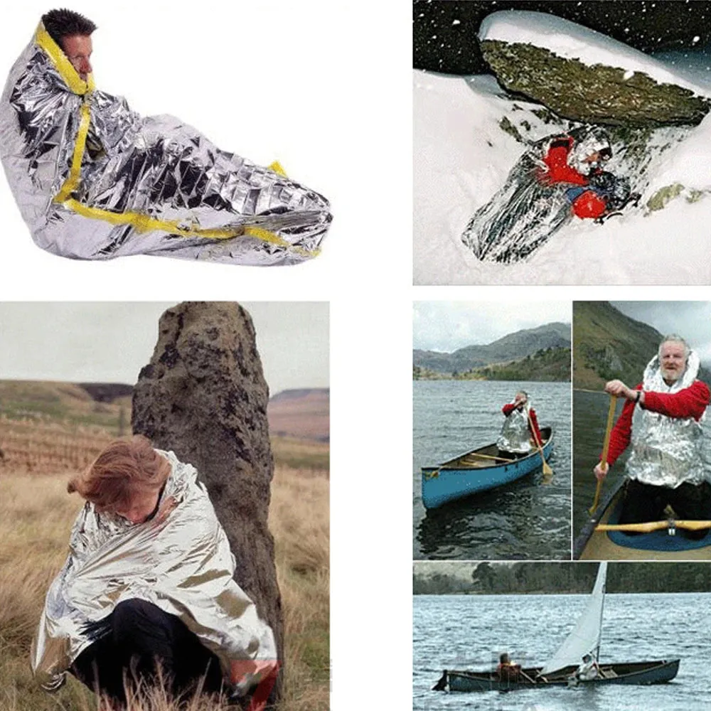 Emergency Foil Thermal Blanket - Essential Outdoor Survival Gear for Hypothermia Prevention