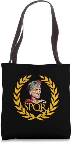 Emperor Caesar Of Roman Republic SPQR With Laurel Wreath Tote Bag