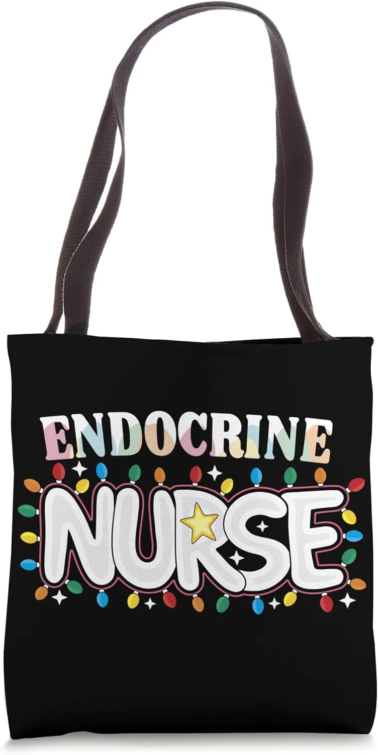 Endocrine Nurse Christmas Endocrinology Nursing NP RN Crew Tote Bag