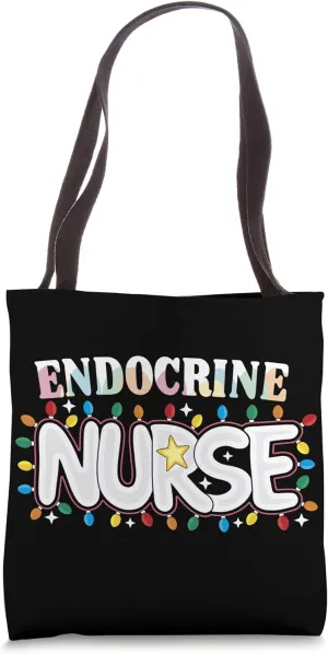 Endocrine Nurse Christmas Endocrinology Nursing NP RN Crew Tote Bag