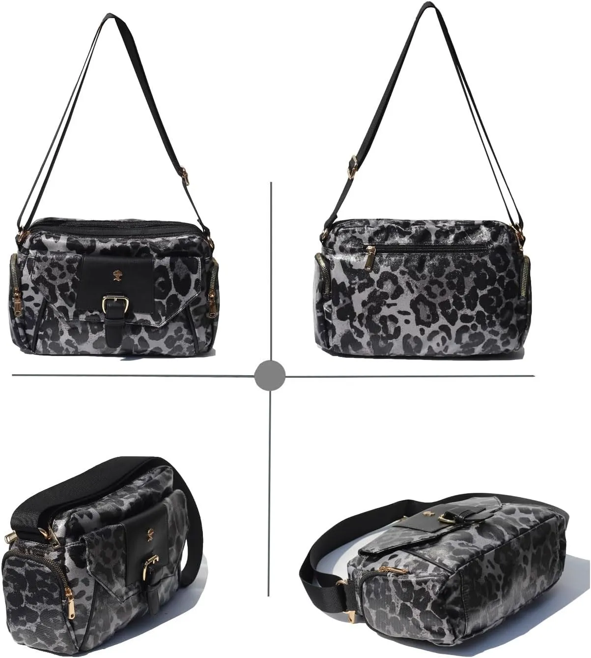 ESVAN Crossbody Bags for Women, Fashion Purses for Women Handbags Shoulder Bag with 2 Detachable Strap