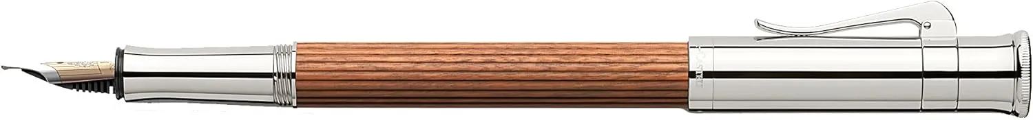 Faber Castell 145541 Fountain Pen, F, Fine Point, Classic Collection, Pernambuco, Platinum Coating, Genuine Import