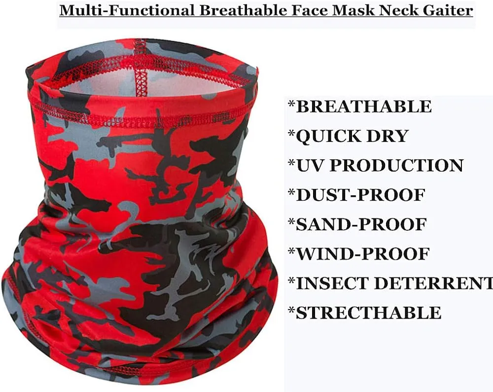 Face Mask Neck Gaiter Bandana Scarf, UV Protection Dust-proof Headband Balaclava