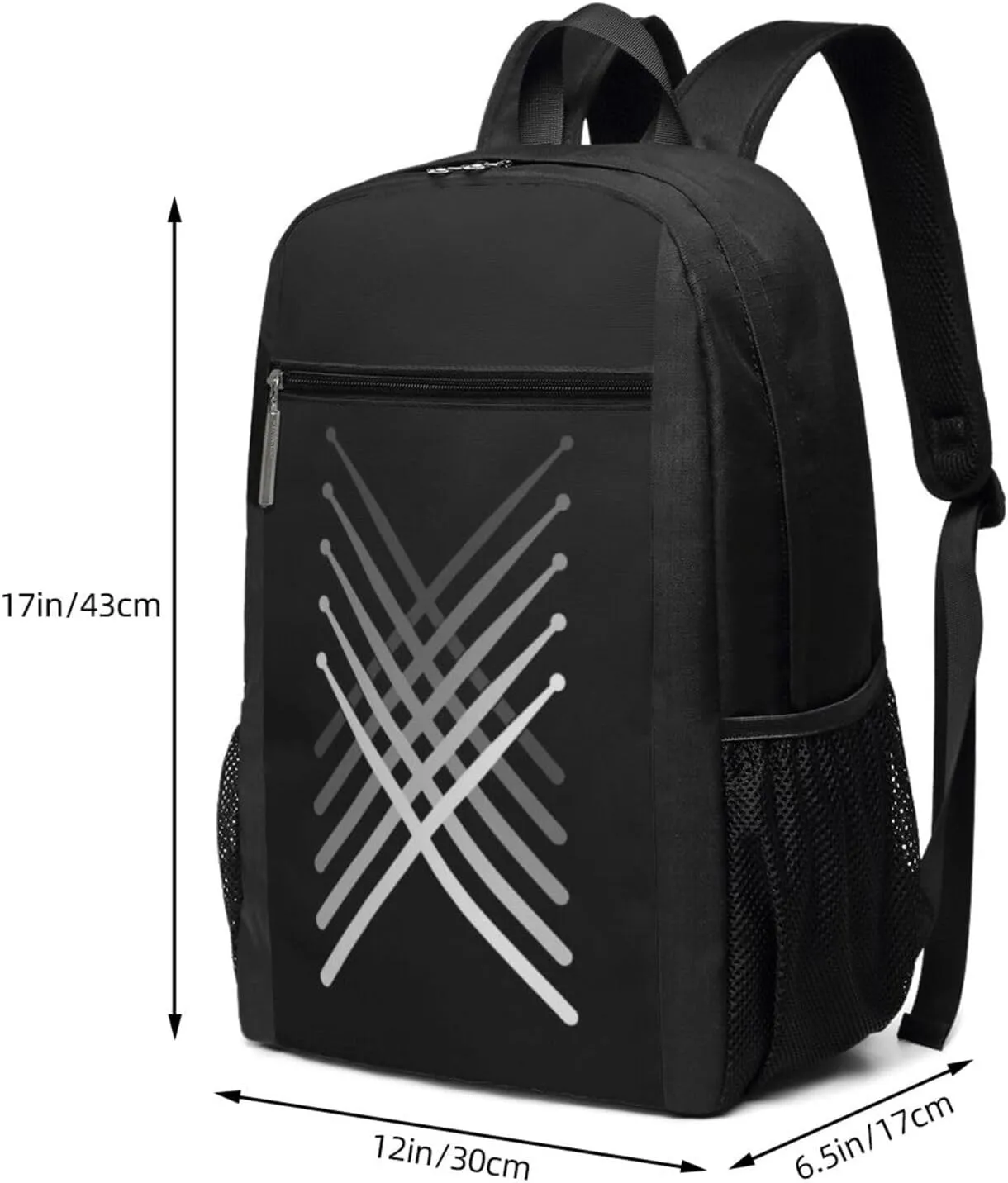 Fading Percussion Drum Backpack 17 Inch For Travel Laptops Backpack