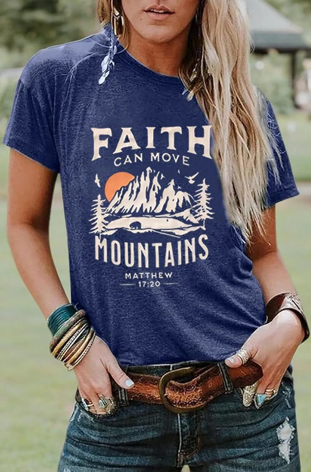 Faith Can Move Mountains Matthew Tank Tops Women Outdoor Hiking Shirt Tops Adventure Sleeveless Camping Tank Tops