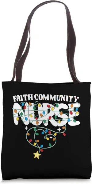 Faith Community Nurse Christmas Parish Nursing NP RN Squad Tote Bag