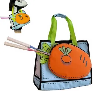 Fashionable Sports Badminton Tennis Racket Shoulder Bag, Detachable Splicing Carrot Bag, Convenient and Multifunctional Large Capacity Tennis Racket Bag, Suitable for Fitness Enthusiasts as a Gift