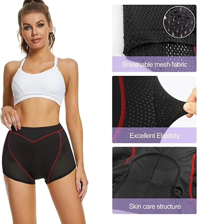 FEIXIANG Cycling Underwear for Women, 4D Padded Bike Bicycle Shorts Cycle Biking Riding Undershorts MTB Mountain