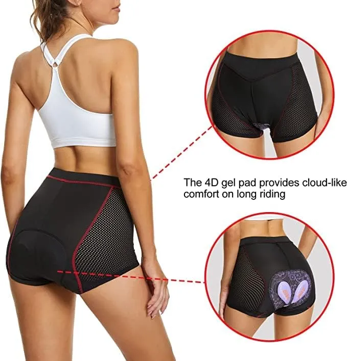 FEIXIANG Cycling Underwear for Women, 4D Padded Bike Bicycle Shorts Cycle Biking Riding Undershorts MTB Mountain