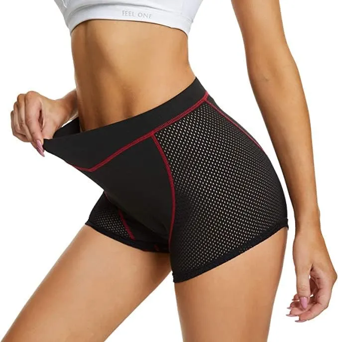 FEIXIANG Cycling Underwear for Women, 4D Padded Bike Bicycle Shorts Cycle Biking Riding Undershorts MTB Mountain
