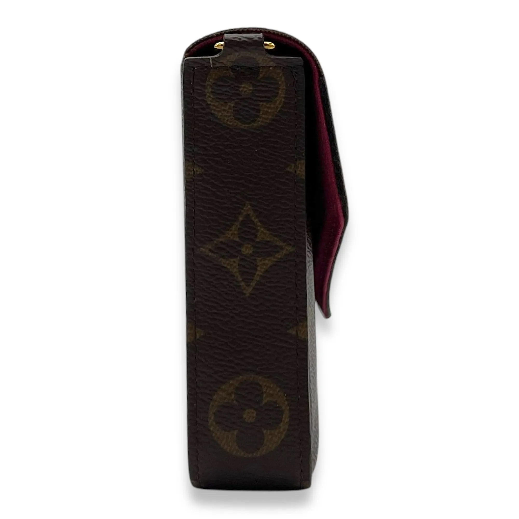 Felicie Crossbody Bag Brown in Monogram Coated Canvas, Gold hardware